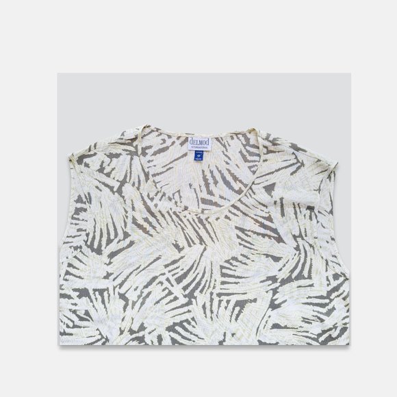 Size-XL-XXL, Delmod international cut sleeves viscose printed top - Picture 4 of 4